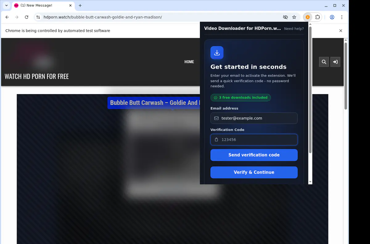 Hdpornwatch Video Downloader browser extension screenshot 4